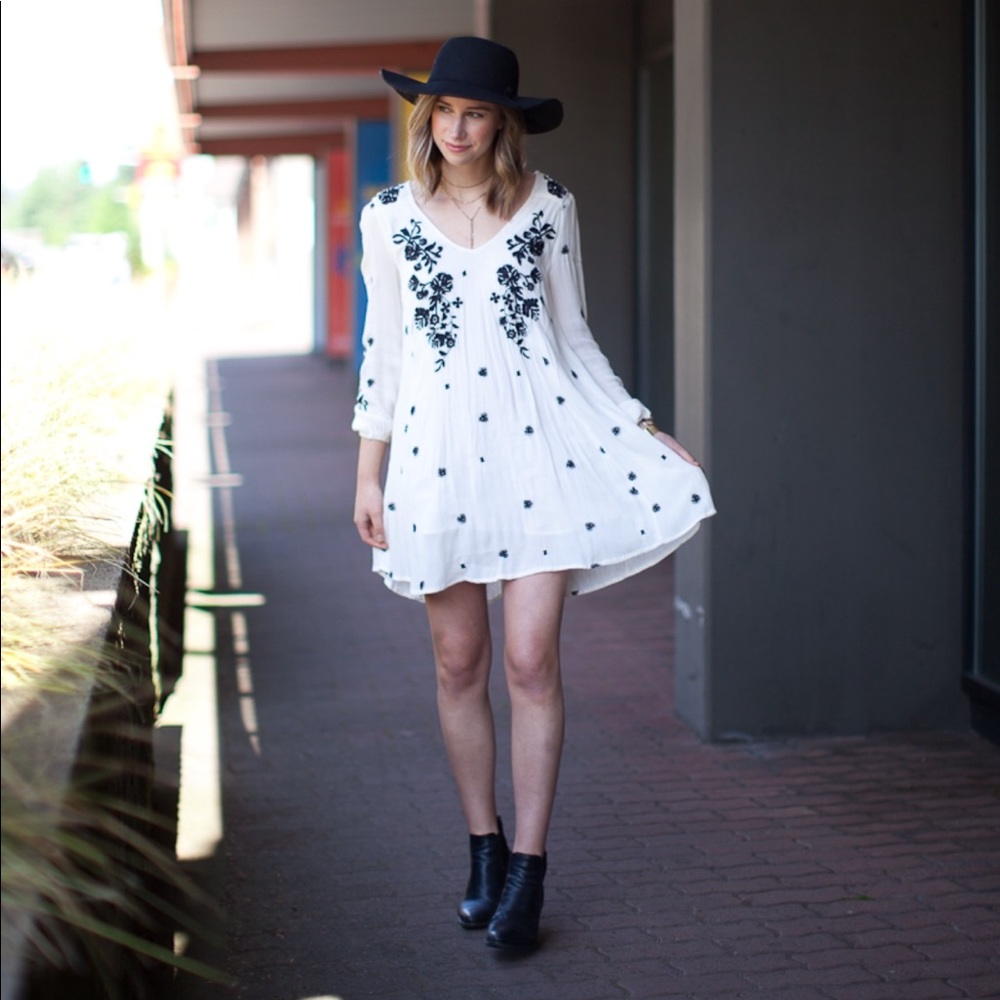 Free People sweet Tennessee embroidered dress